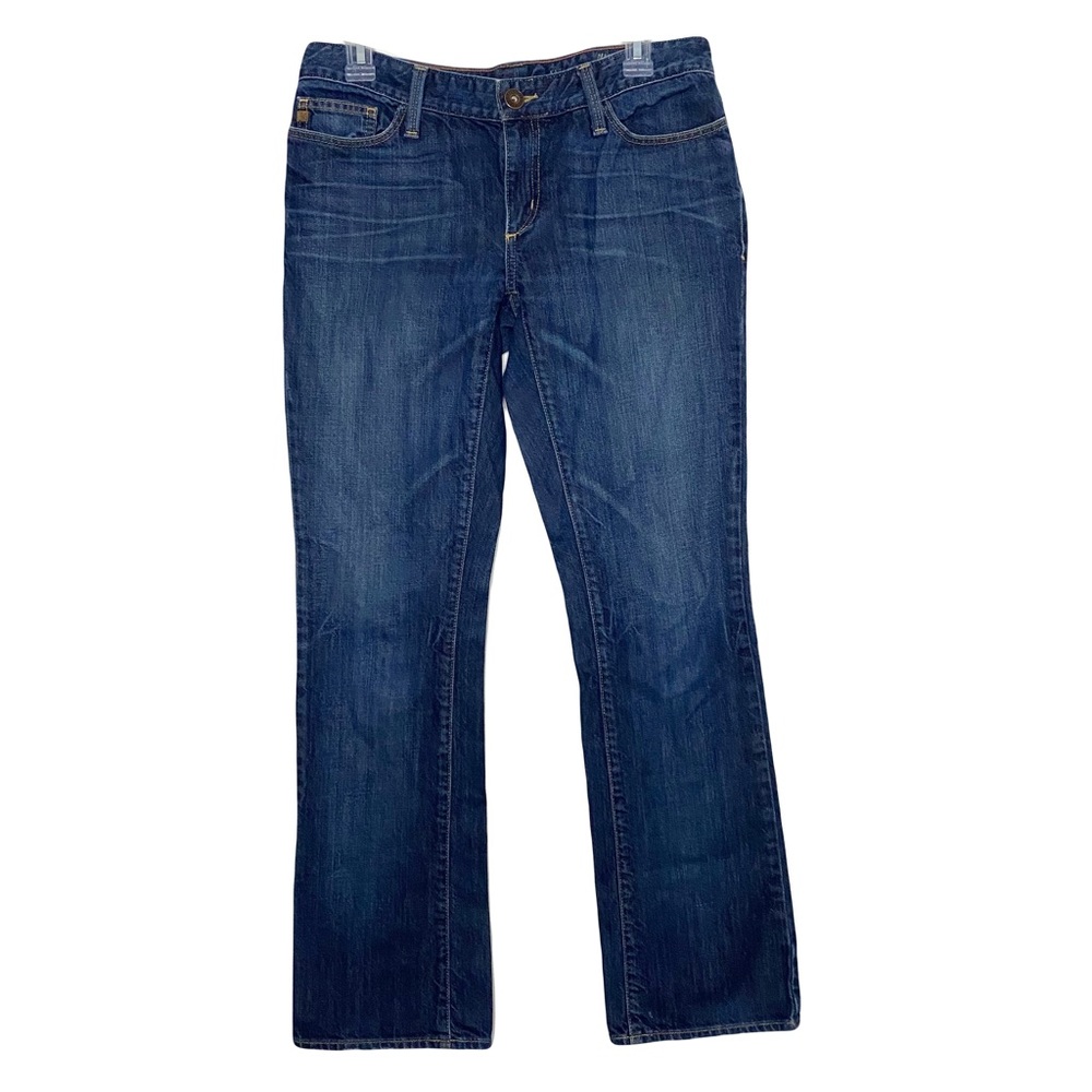 Eddie Bauer Modern Barely Boot Cut Dark Wash Low Rise Womens Blue Denim Jeans 6
